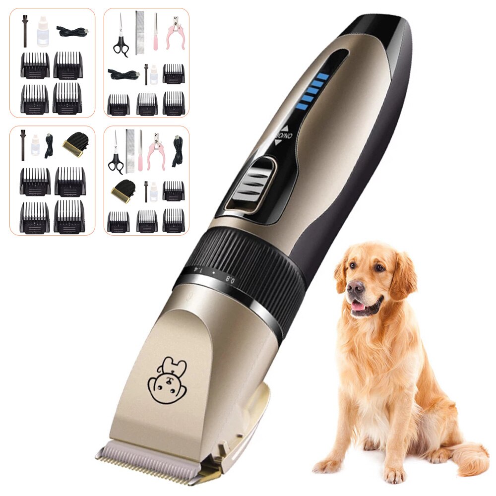 Klipper til kæledyr, sikker, skarp, stærk grooming-barbermaskine med kraftig motor, genopladelig elektrisk hundeklipper