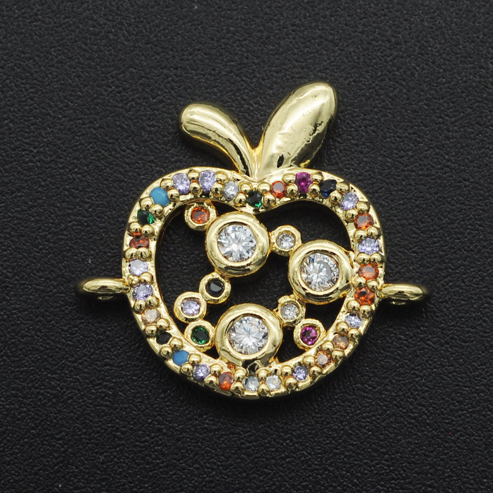 Diy Ananas CZ Charms Cactus Ketting Hanger Zirkoon Apple Connector Voor Sieraden Zonnebloem Maken