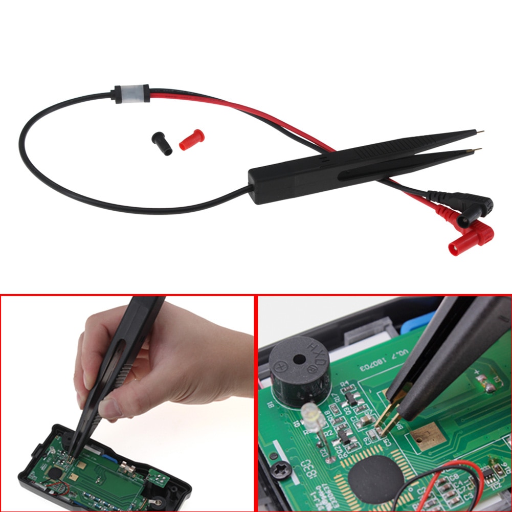 Gold Plating Test Clip For Resistor SMD Inductor Multimeter Probe Inductance SMT Chip Tweezer Capacitor Car Digital