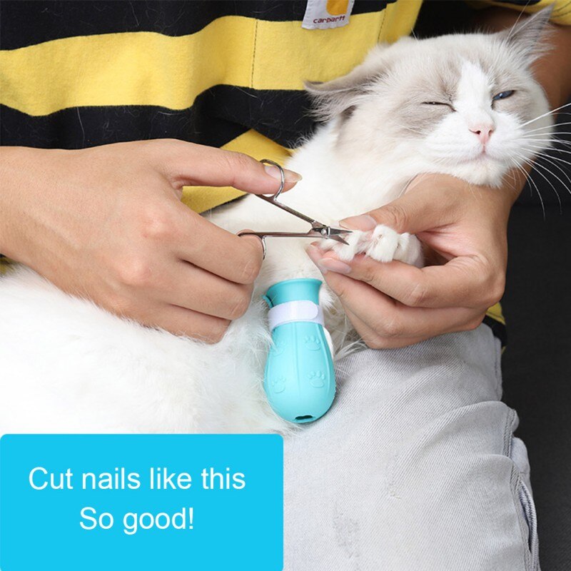 4PCS Pet Cat Paw Injection Bathing Scratch-Proof Silicone Pet Cat Anti-Grab Glove Bath Scratches Foot Cover Feeding Medicine