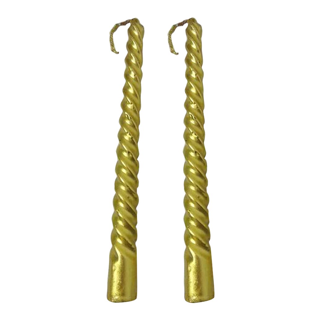 Velas largas en espiral retorcida para comedor, restaurante, cafetería, Bar, 2 uds., 19,5 cm