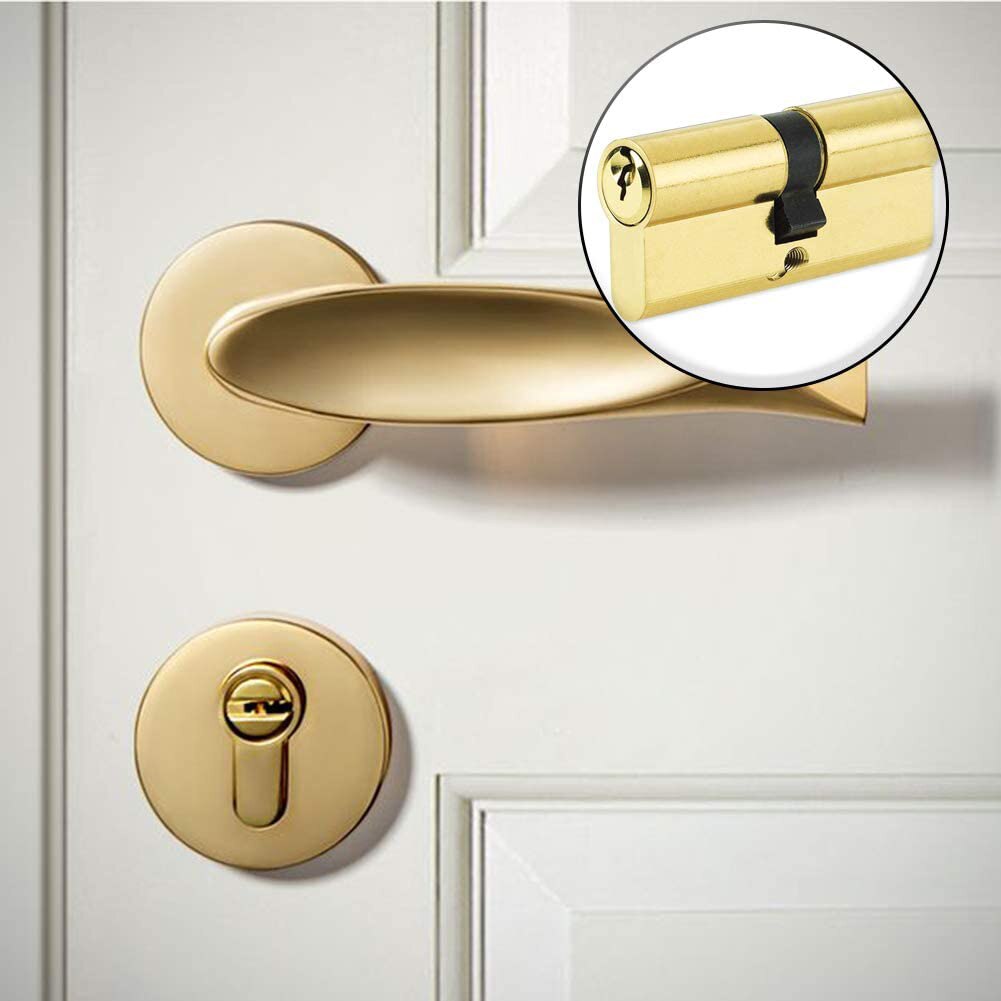 Serrure intérieure de porte de chambre à coucher serrure biaisée + 8 clés ménage sécurité à la maison Anti-vol cylindre coffre-fort accessoires de verrouillage