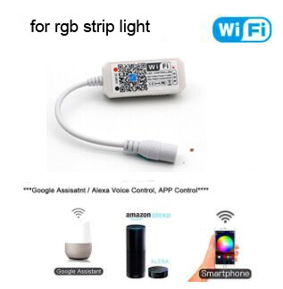 Wifi fjernbetjening alexa google hjemme stemmestyring rgbw rgb cct  ws2811 ws2812b pixel led strip lys skift/dæmper/timer: Wifi rgb