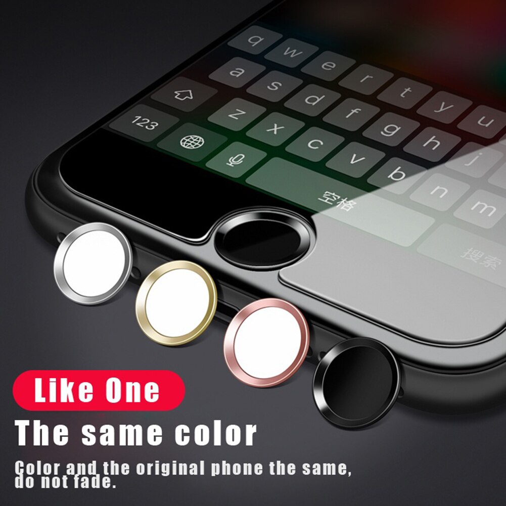 Ultra Slanke Vingerafdruk Ondersteuning Touch Id Metal Home Button Sticker Voor Iphone 5S 7 6S 6 Plus Rood &amp; Black &amp; Gold