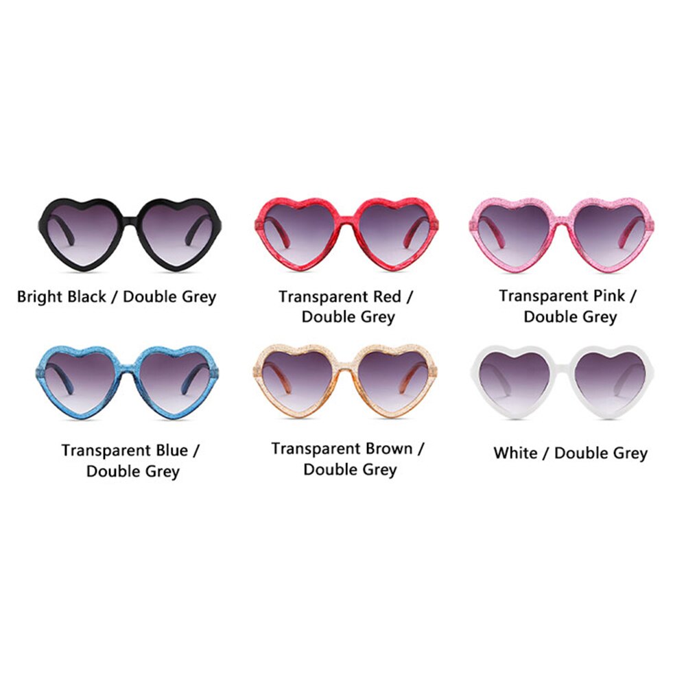 Lunettes De Soleil Pour Enfants - Motif Cœurs, Moustaches, Chat, Nœud - Noir - UV400