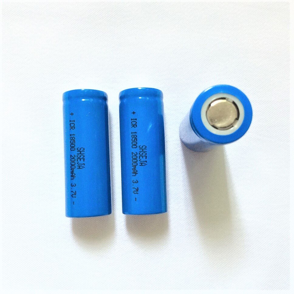 4 st/parti 18500 batteri 3.7v 2000 mah uppladdningsbart batteri