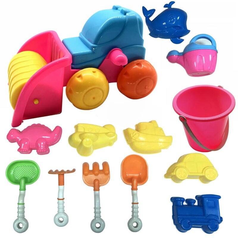 Di Vendita Calda di estate Per Bambini di Acqua Giocattoli Giocattolo Spiaggia Vestito Spiaggia Secchio Spatola Strumento Carrello Filtro a Sabbia di Dragaggio: 12 Pieces  Cart   Medium and High Barrel   Great Seal   Large Tool  Xiaosh