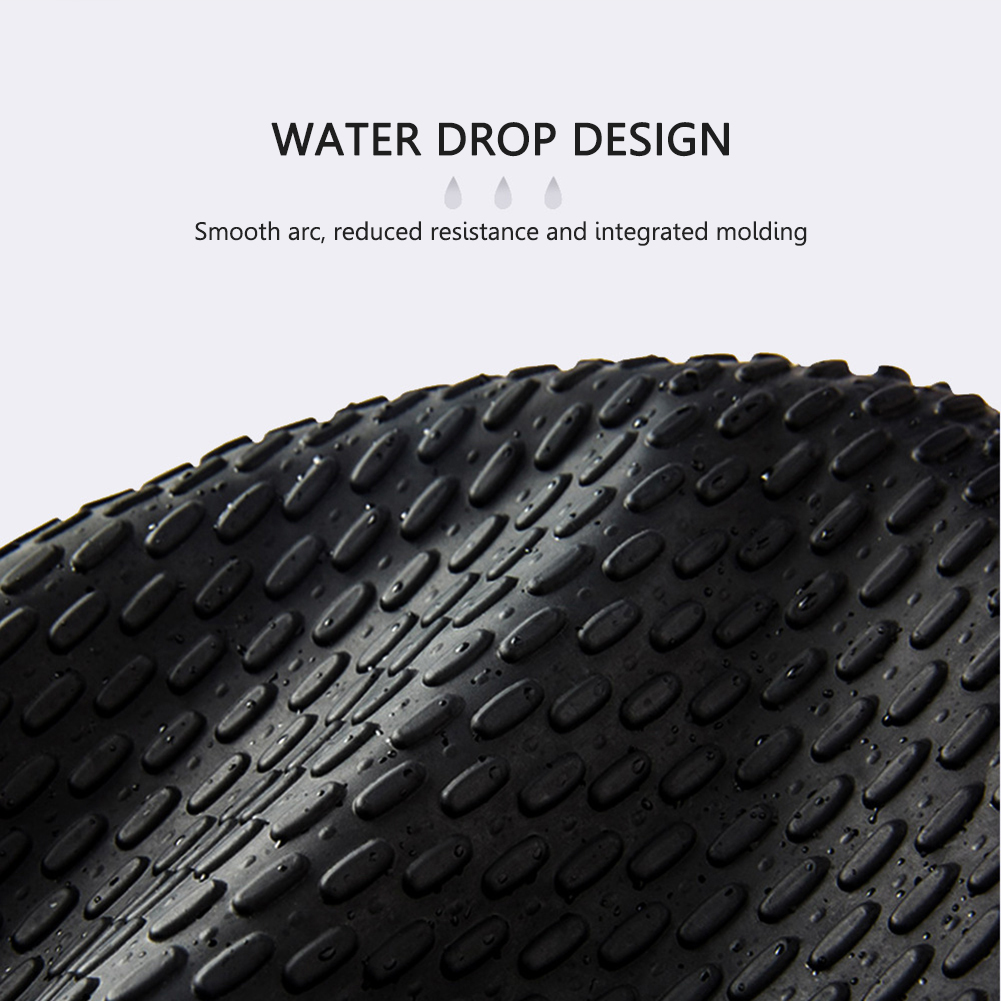 Swimming Cap Elastic Waterproof PU Fabric Protect Ears Long Hair Sports Swim Pool Hat Swimming Cap Free size For Men Women Adult