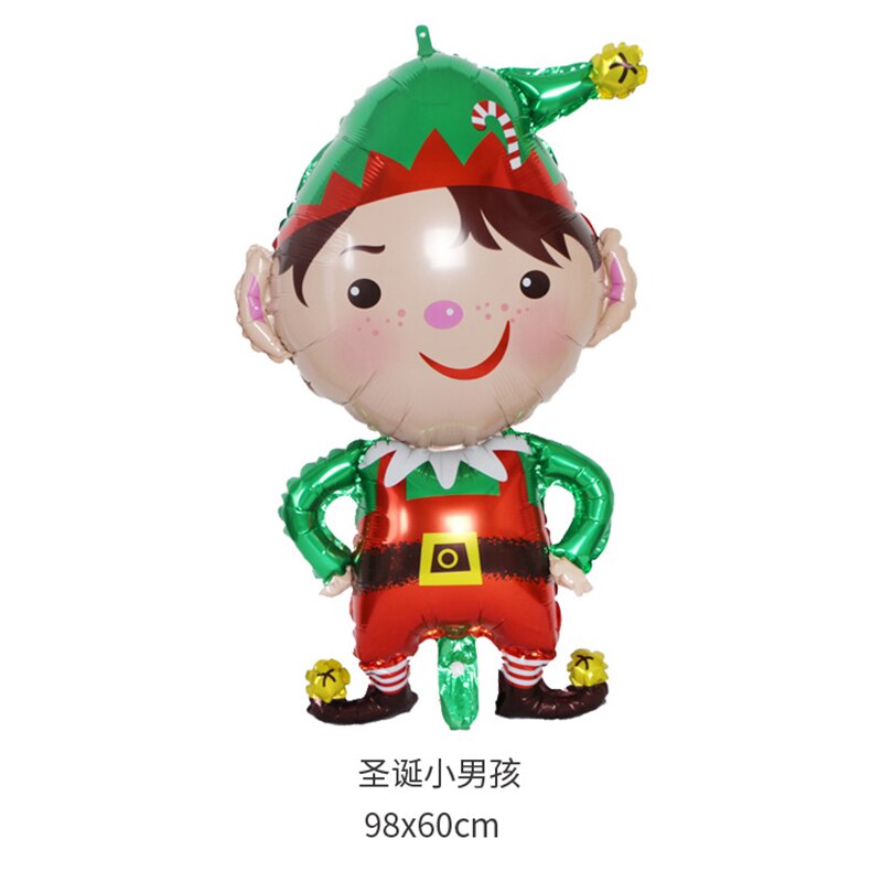Joyeux noël ballon Santa Clause bonhomme de neige nouvel an noël ballons fête décoration fournitures noël Surpris ballon: boy 98x60
