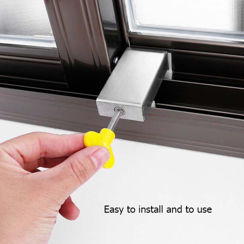 Stainless Steel Door Window Lock Sliding Sash Locks Anti-Theft Stopper Cabinet Locks Protection Child For Home Hardware Tool