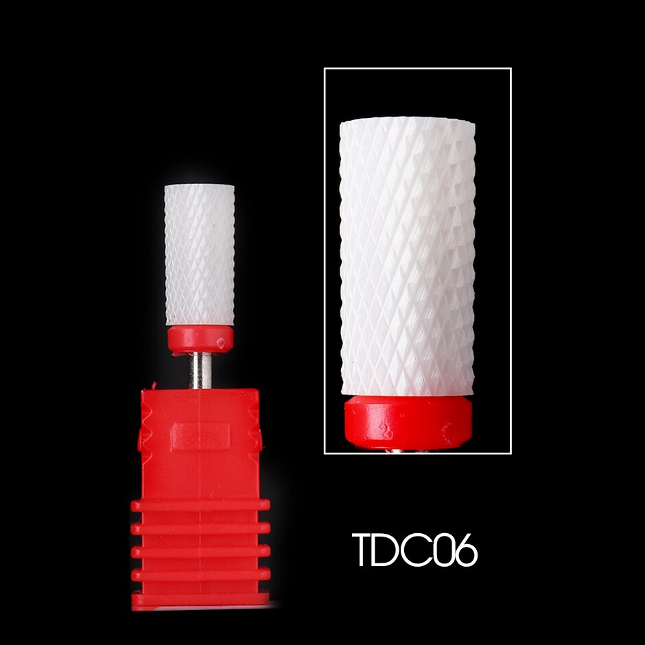 1pc Keramik Bohrer Nagel Fräsen Cutter Für Manikübetreffend Maschine einstellen Entfernen Pedikübetreffend Nagel Fräser Gerät Zubehör CHTDC1-18: TDC06