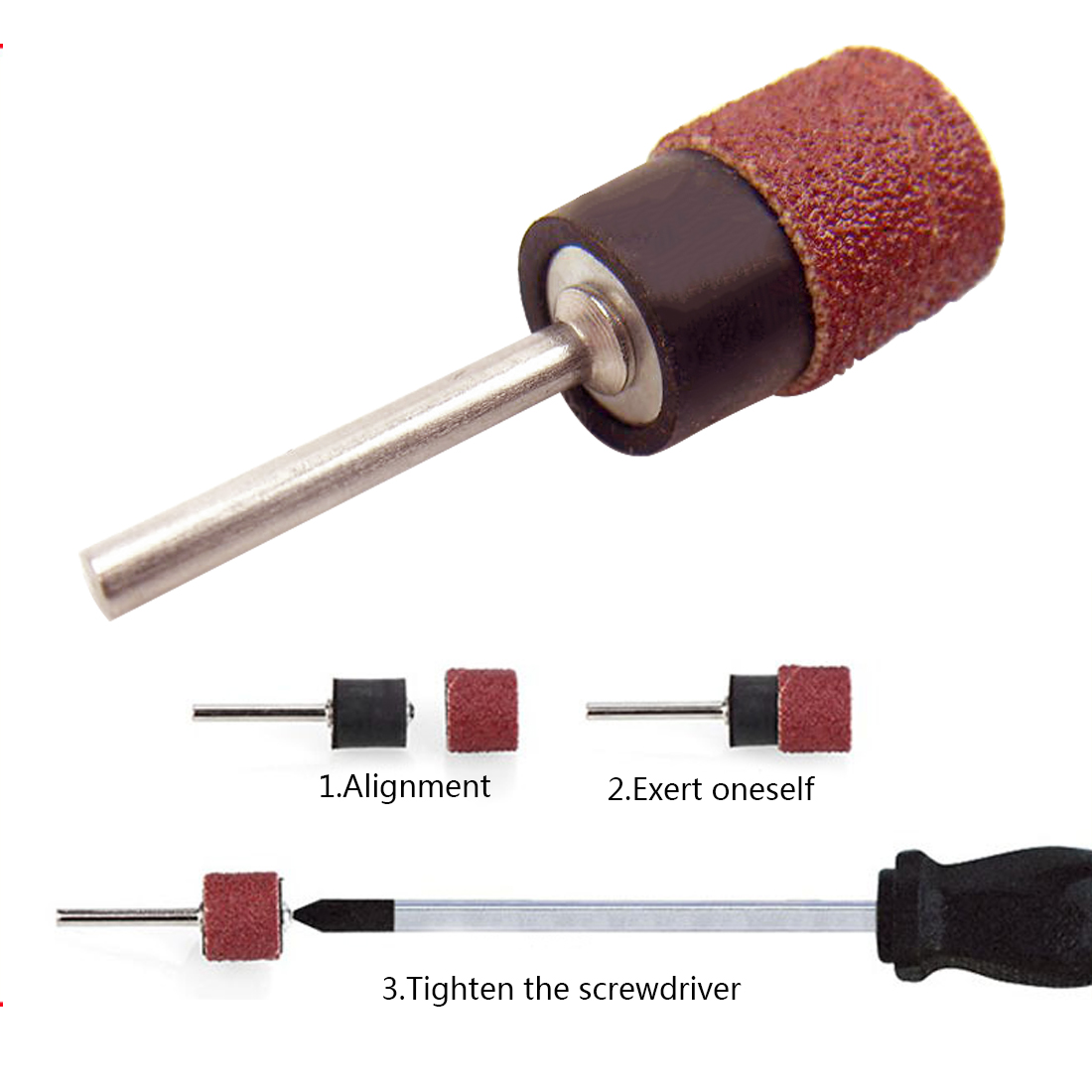 Sanding Drum Set #80-#600 Grit with 3.17mm Sanding Mandrel for Dremel Rotary Tools Abrasive Tools 8mm/14mm Sanding Bands