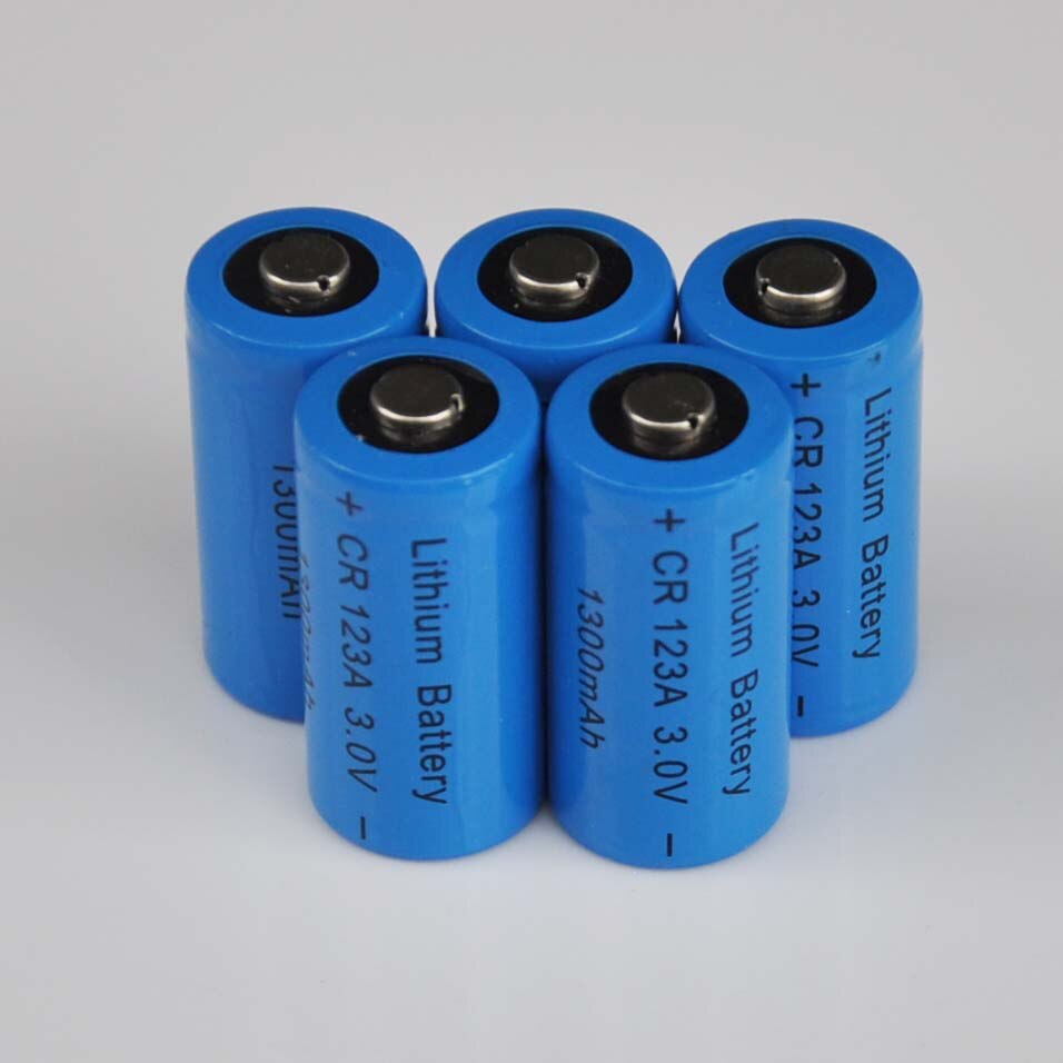 5PCS 3V LiMnO2 Lithium battery CR123A CR 123A cell 1300mah CR123 CR17335 CR17345 16340 2/3A dry primary battery for camera
