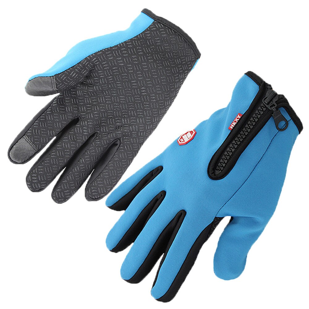Bjergfremstillede udendørs handsker til mænd og kvinder sportshandsker fuld finger ciclismo udendørs handske åndbar 5.23: Blå
