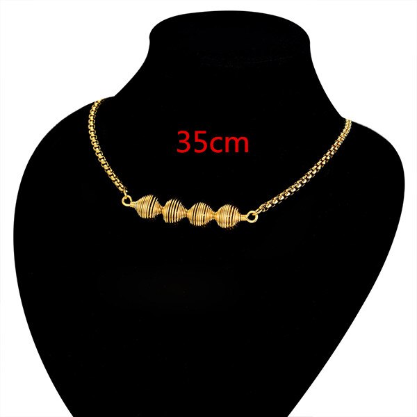 35cm moda de aço inoxidável clavícula plana snake link corrente gargantilha colar para homens feminino ouro charme colar colares jóias: X885X547G35