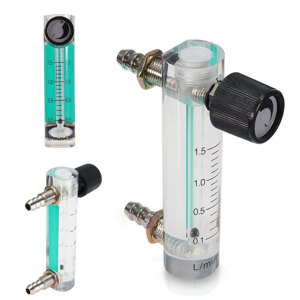 0-1.5LPM 1.5L Zuurstof Flowmeter flowmeter met Regelklep voor Zuurstof Lucht Gas