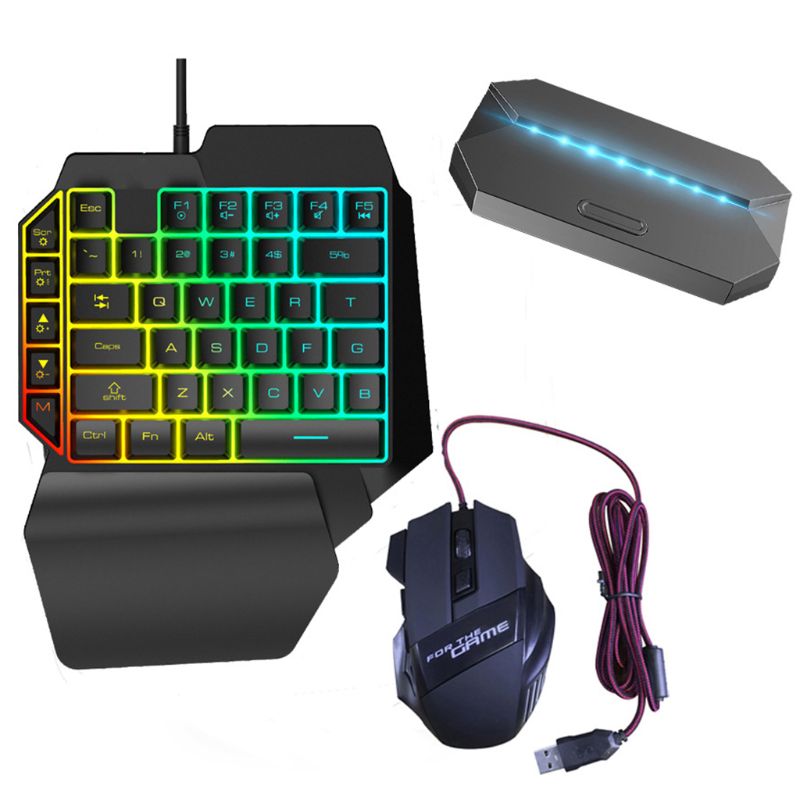Adaptador de ratón y teclado G6, extensor USB, controlador, convertidor de ratón para iPhone An-droid, accesorios para juegos de teléfono móvil X6HB: B