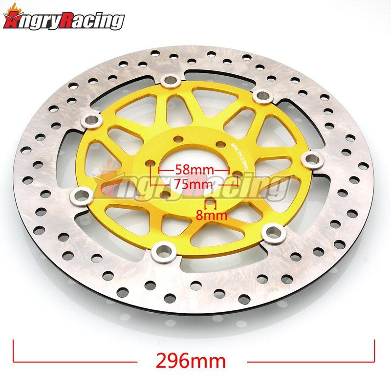 296mm Motorcycle Front Floating Brake Disc Rotor For Honda CB250 Hornet 250 CB 1996-2001 VTR250 VTR 250 MC33 1998-2007