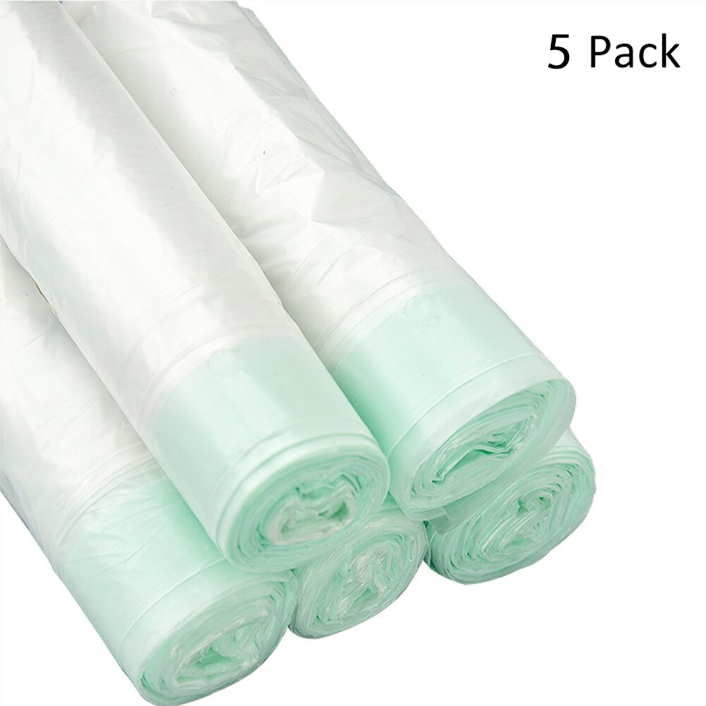 5 Rolls Rubbish Clean-Up Waste Trash Toilet Clean Bag Stout Toilet Garbage