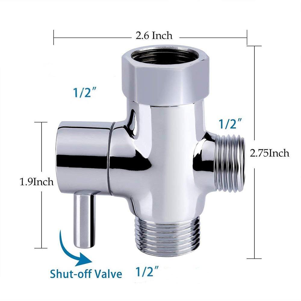 Lohner Bathroom Toilet Bidet Filling Valves Brass T Adapter Diverter Chrome Plated Shattaf Sprayer Control Water Stop Valve: For other