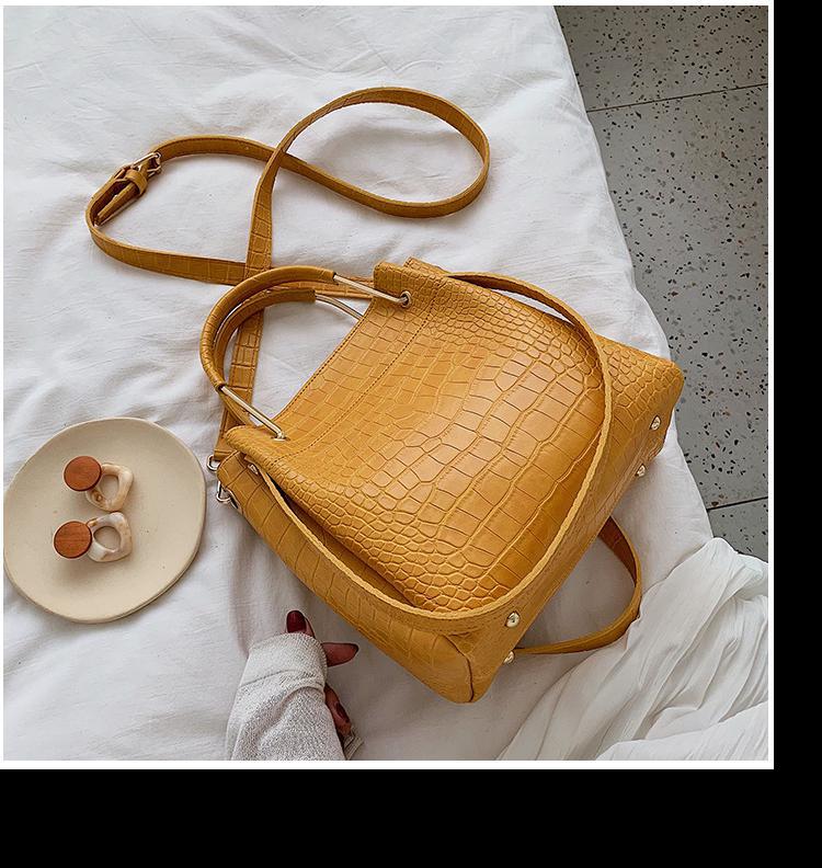 Brand Luxury Women Handbags Bucket Shoulder Bag Female Crossbody Bag Yellow Large Tote Bags Dropshiping: 9