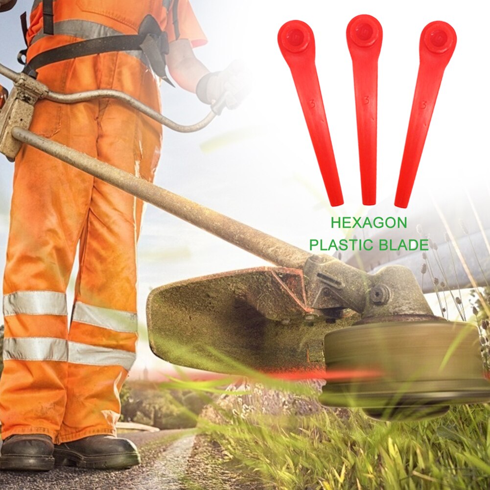 20 Stks/set Milieuvriendelijke Cutter Tuin Power Tools Plastic Messen Grasmaaier Accessoires Gras Trimmer Blades Bosmaaier