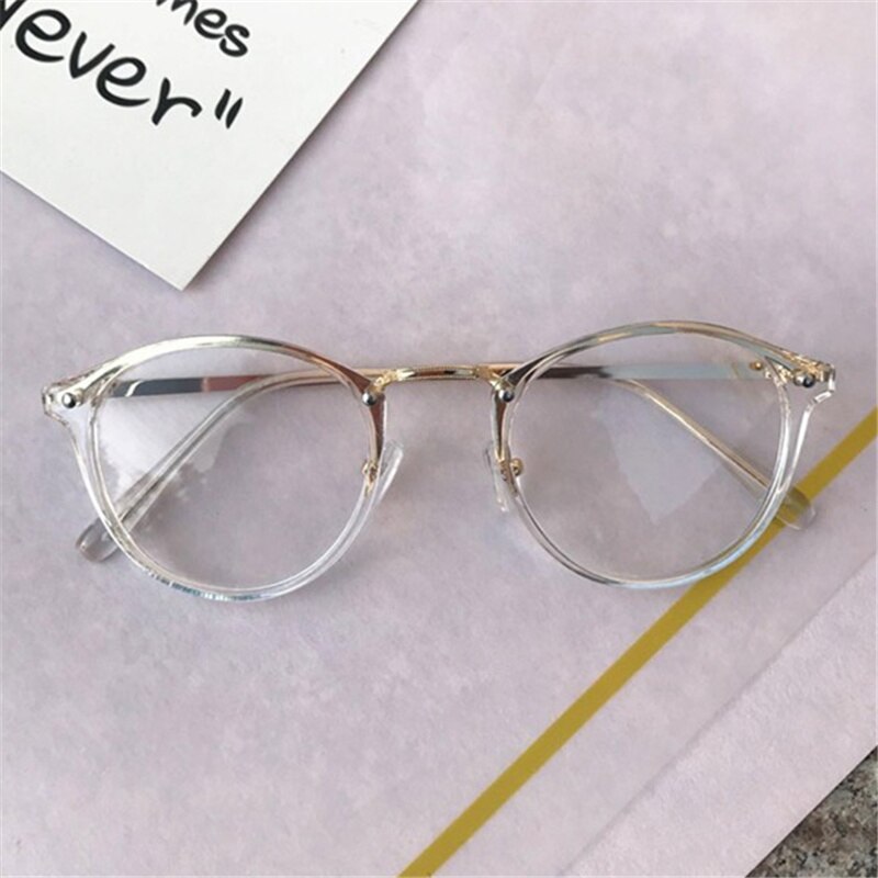 Montura De Gafas Coloridas De Moda 2022, Montura De Gafas Redondas Retro Con Bisagras De Resorte Para Mujer Y Hombre, Gafas Ópticas Transparentes Con Protección Anti Luz Azul