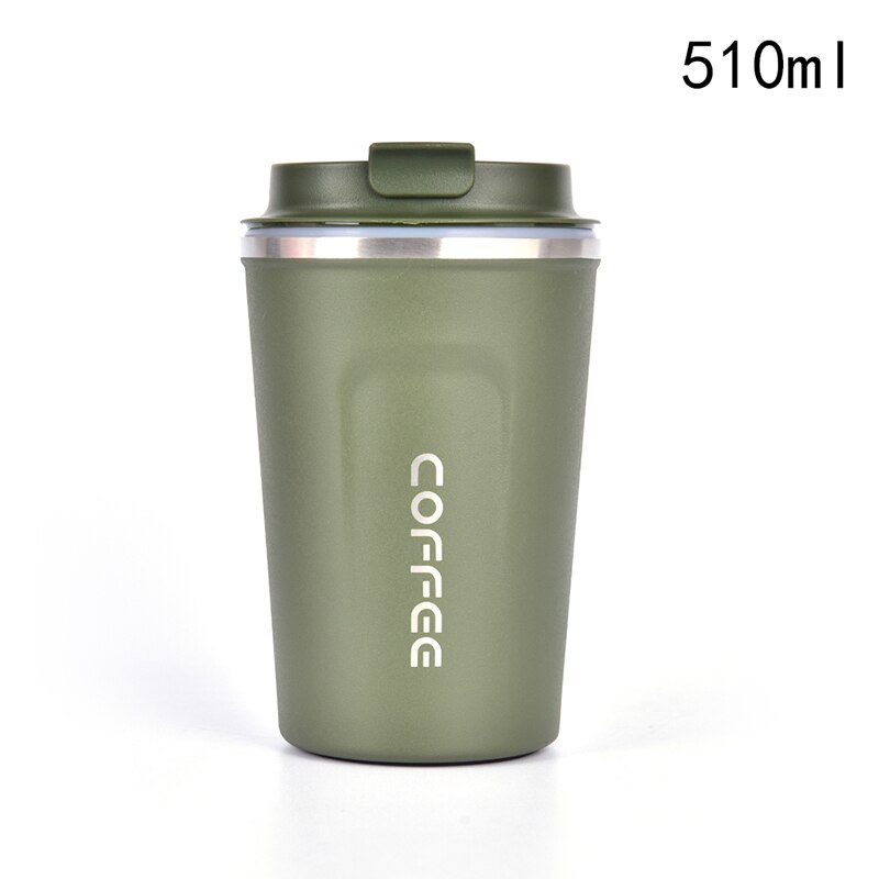 Taza de café de acero inoxidable, termo grueso grande para coche, Taza Termo de viaje, termo para , 380/500ML: 2