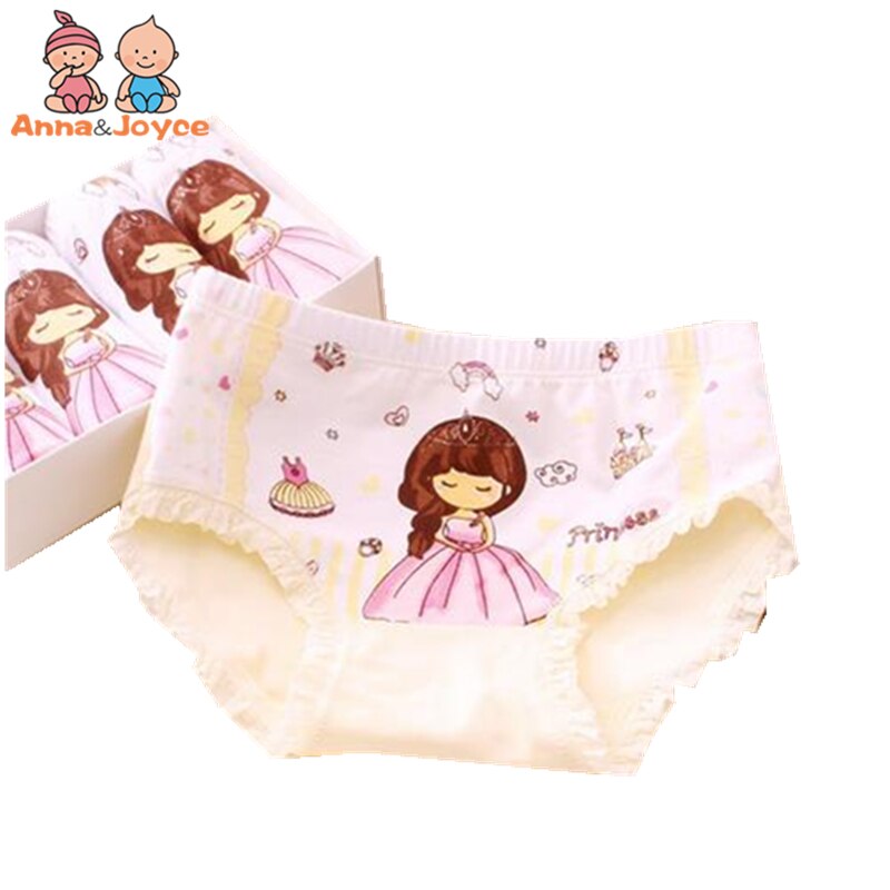 10 pz/lotto Cute Kids Girls mutandine slip Cartoon principessa triangolo intimo per bambini in cotone