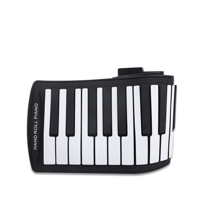 Teclado electrónico portátil con 61 teclas, Flexible, enrollable, USB, MIDI, rollo de Piano manual