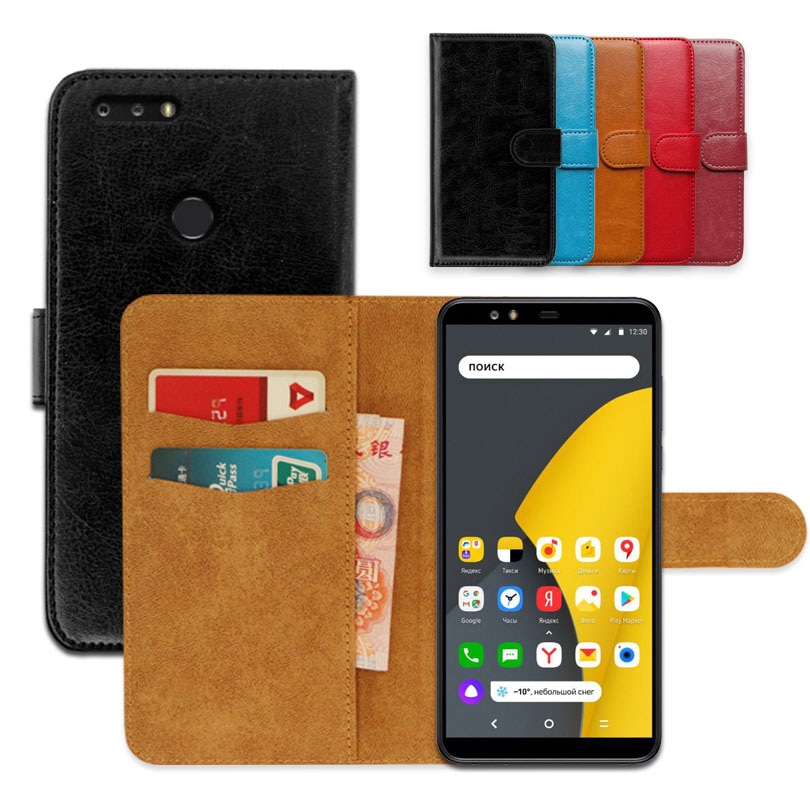 Funda billetera de lujo para teléfono inteligente Yandex de piel sintética, funda con tapa especial con bolsillo para tarjeta, funda Ultra Teléfono fino, funda con soporte