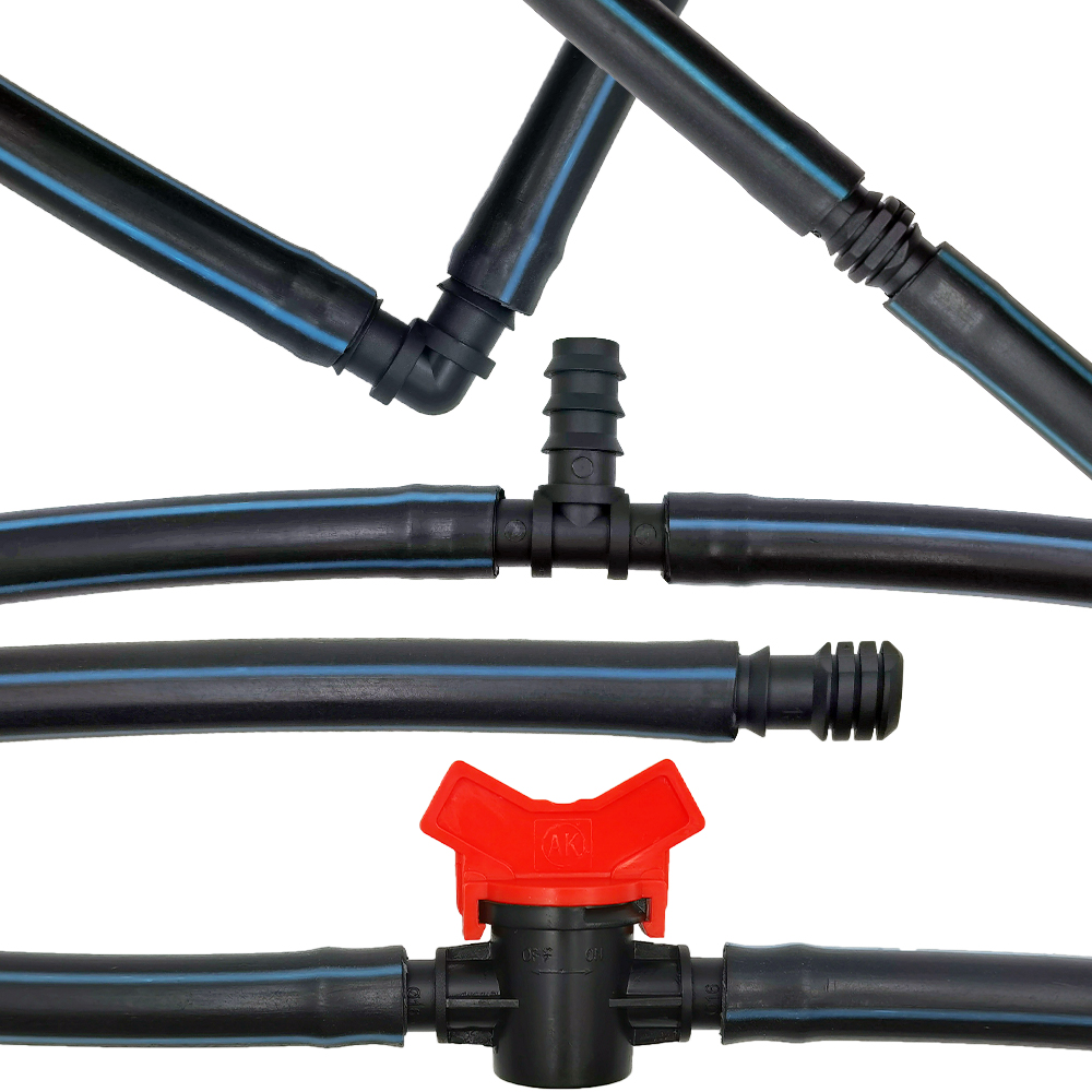 34 Pz 1/2 "kit di Raccordi per Irrigazione a Goccia Dritto tee Gomito Spina per 1/2 Pollici 16mm Tubo di Irrigazione da Giardino Tubo Collegare