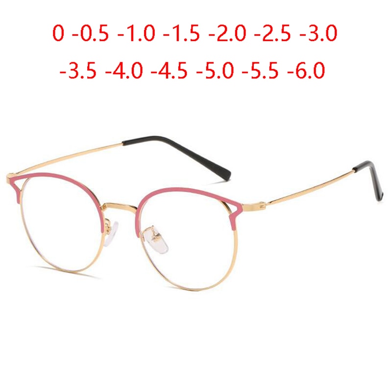Gafas para miopía con forma de ojo de gato para hombre y mujer, anteojos recetados con acabado de ojo de gato, a la , SPH 0-0,5-1,0-1,5 a-6,0