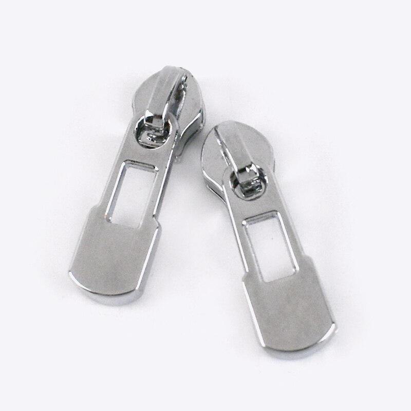 Cabezales de cremallera de Metal para cremalleras de nailon, Kit de reparación de cremalleras deslizantes para bolsas de ropa, accesorios de costura DIY, 10/20 piezas 3 #: Chrome-No3-20Pcs