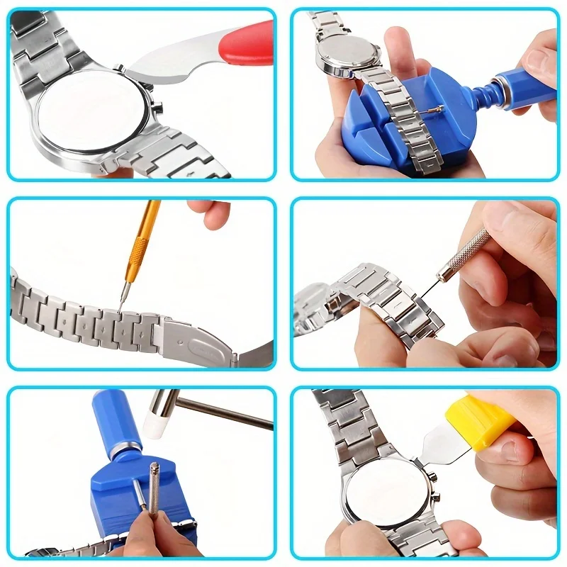147 Stuks Horlogemaker Horloge Reparatie Reparatie Gereedschap Set Case Removeropener Bar Set Horloge Veer Pin Bars En Achterkant Case Opener Schroef