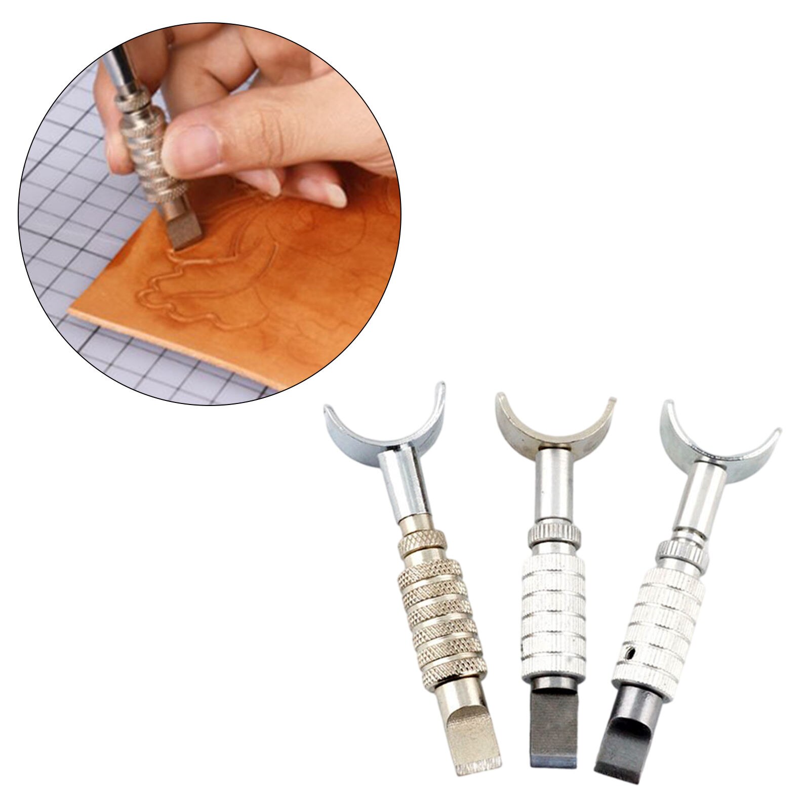 Adjustable Swivel Knife DIY Handmade Leather Cutting Tool Rotating Carving Knife Handwork M2 Blade Cutter