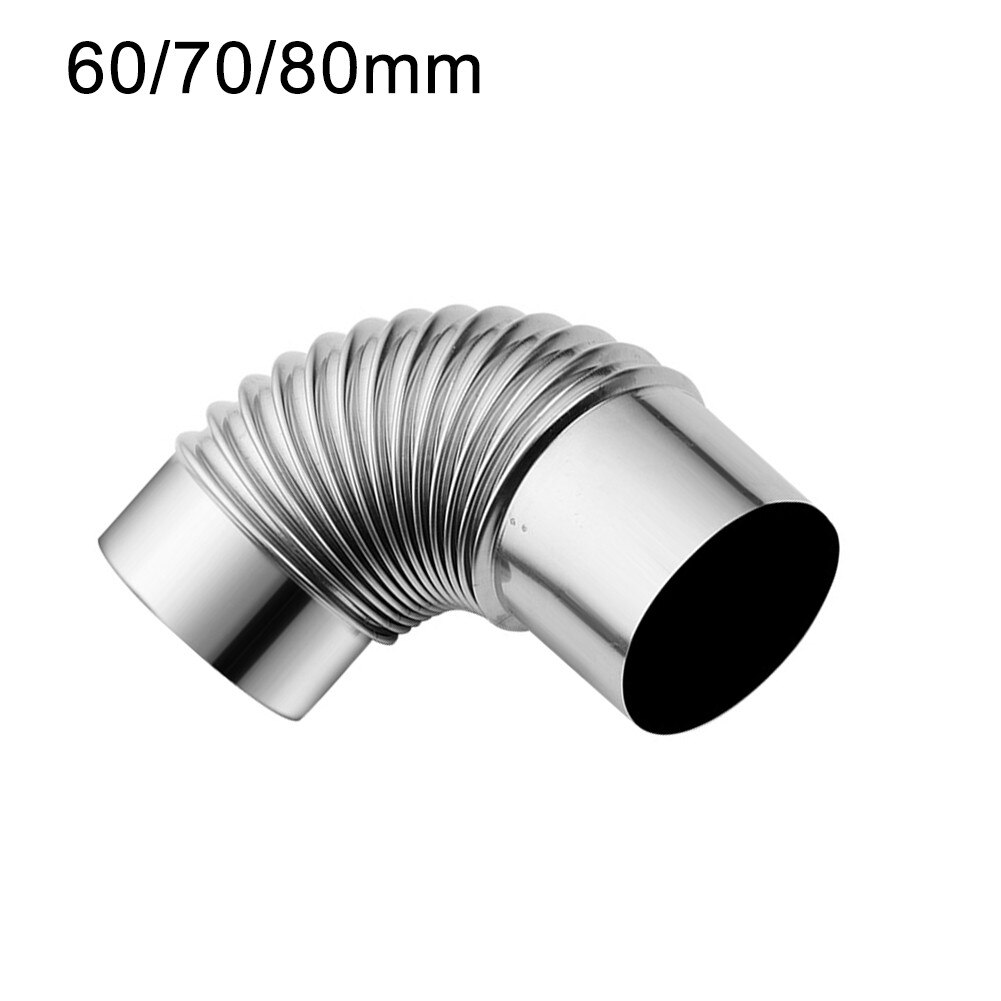 Tuyau d'échappement pour chauffe-eau à gaz en acier inoxydable, 60/70/80mm, couvercle coudé décoratif, résistant au vent