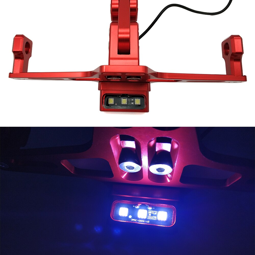 Soporte para matrícula LED de motocicleta placa de soporte de Moto marco Buell Yamaha para fz6 fz1 benelli trk 502 tnt 125 xmax 125