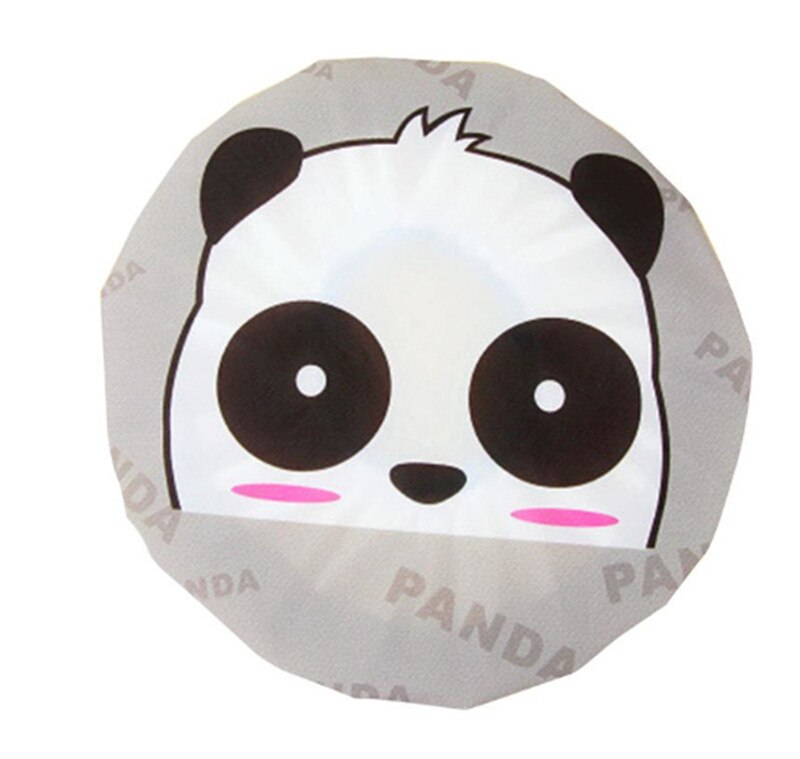 Cartoon dier waterdichte douche bad haarkap herbruikbare kanten elastische band föhn haarstomer: Rood