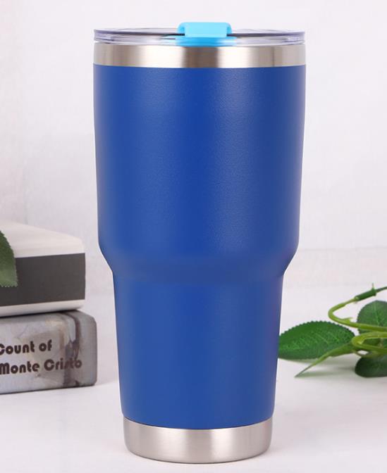 Gobelet en acier inoxydable à Double paroi | Isolation sous vide, tasse à café de voyage 30oZ: Bleu profond