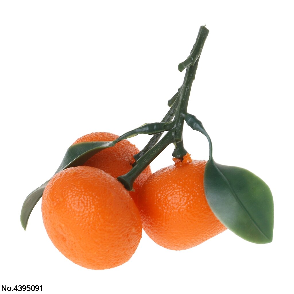 Mandarina Artificial realista, frutas naranjas, exhibición falsa, decoración de comida, decoración de en casa: 3Heads
