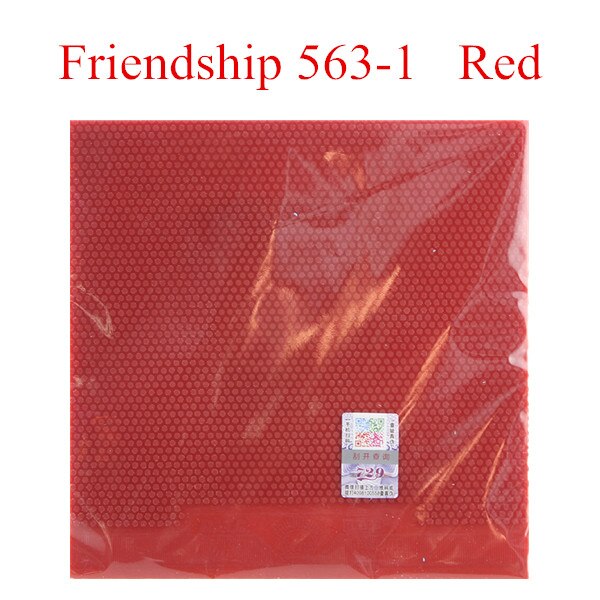 RITC 729 Friendship 563-1 Medium Pips-Out Table Tennis (Ping Pong) Rubber With Sponge: Red