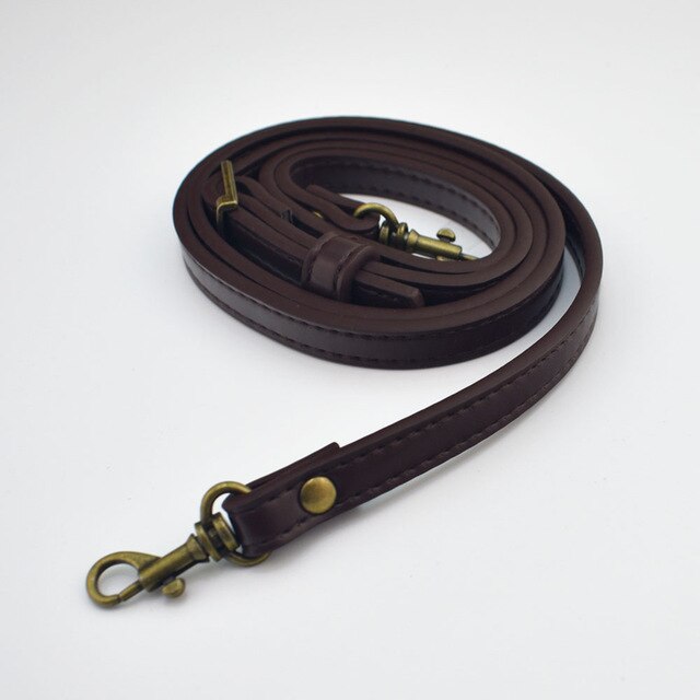 1.2cm Width PU Leather Bag Strap Shoulder Bag Adjustable Band Handle For Handbag Long Belt DIY Accessories Black KZ0012: Coffee Vintagebuckle