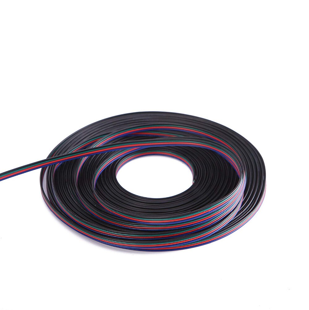 18 20 22 AWG 4Pin RGB Wire Extension Cable with Spool, Led Lights Strip Extend Cords for 5050 3528