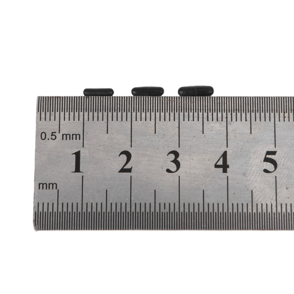 50 stk fiskeprop s -6mm /  m -7mm /  l -7.5mm sort gummiprop fiskeri flydeplads bønneprop flydestoppestop