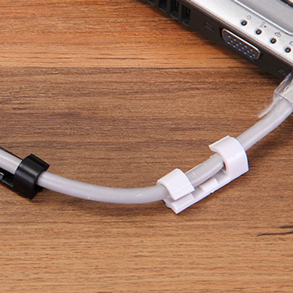 Zelfklevende kabeloproller oortelefoonkabel organizer kabelopberger oplaadkabelhouder clips voor het opladen van datakabels