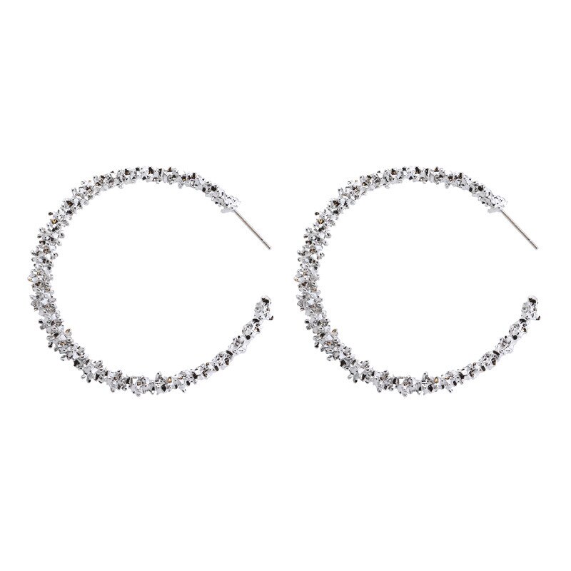 Grote Cirkel Hoepel Oorbellen voor Vrouwen Goud Zilver Wervelkolom C Hoops Grote Half Ronde Party Creoolse Boucle D' Oreille bijoux