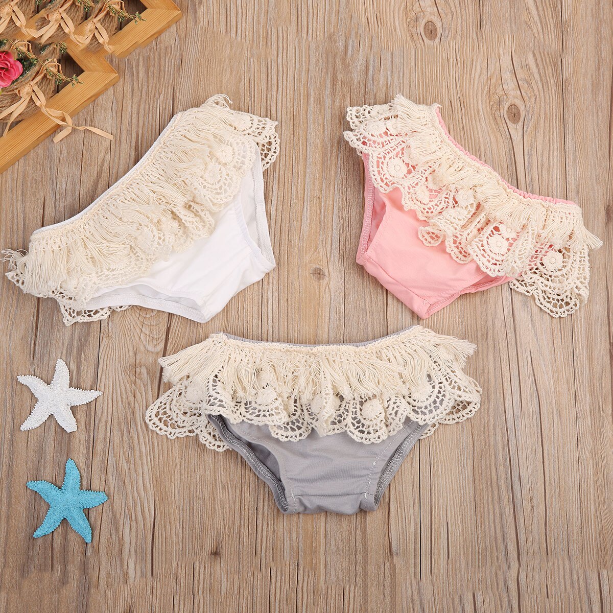 Adodable enfant en bas âge -né froufrous pantalon bébé fille culottes sous-vêtements dentelle à volants PP pantalon Bebe couche-culotte 0-24M
