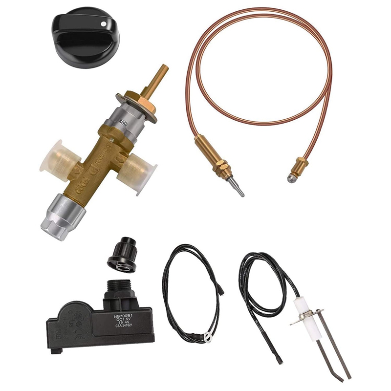 Lage Druk Lpg Propaan Gas Haard Vuurkorf Veiligheid Regelklep Kit, drukknopontsteking Kit Voor Gas Grill, Heater: Default Title