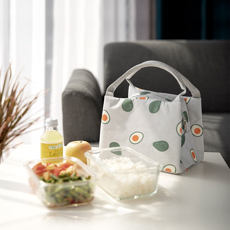 PURDORED-Bolsa de almuerzo de Color sólido para mujer, bolsa térmica con aislamiento térmico, ideal para el almuerzo, ideal para niños, 1 unidad